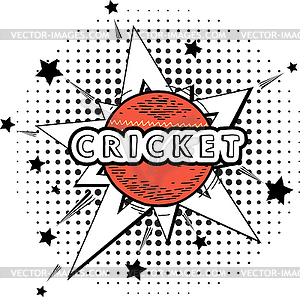 Крикет мяч - векторная графика