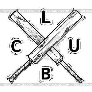 Cricket bat - royalty-free vector clipart