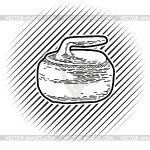 Curling sport equipment - vector image