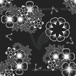 Seamless flowerr pattern - vector clipart