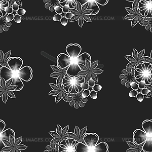 Seamless flowerr pattern - vector clip art