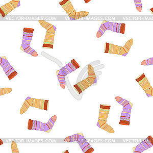 Socks seamless pattern - vector image