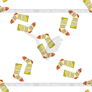 Socks seamless pattern - vector image