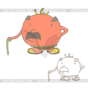 Cartoon tomato - vector clipart