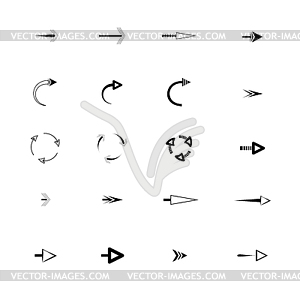 Arrow icons set - vector image