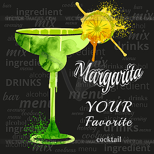 Margarita Cocktail - vector clip art