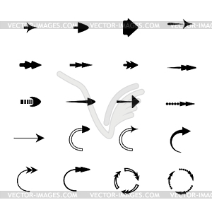 Arrow icons set - vector clip art