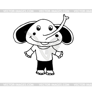 Cartoon elephant - vector image