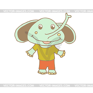 Cartoon elephant - vector image