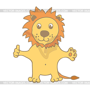 Cartoon lion - stock vector clipart