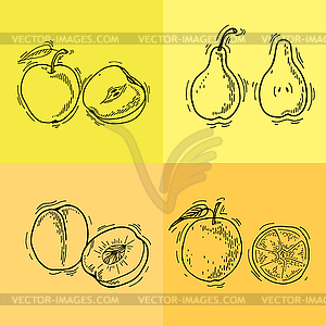 Fruits - stock vector clipart