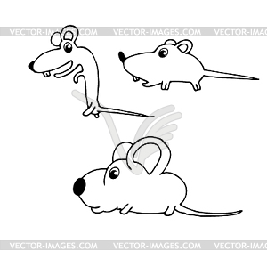 Cartoon mouse - vector clipart