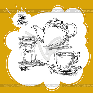 Set of tea - vector clipart