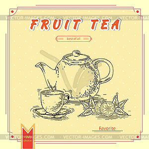 Tea poster - vector clipart / vector image