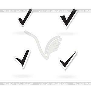 Tick sticker - vector clipart