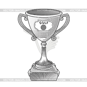 Golf trophy - vector clip art