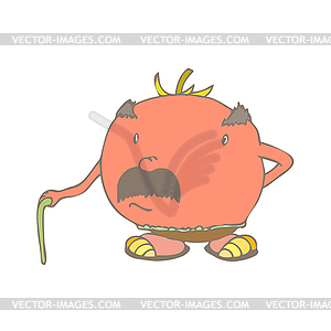 Cartoon tomato - vector clip art