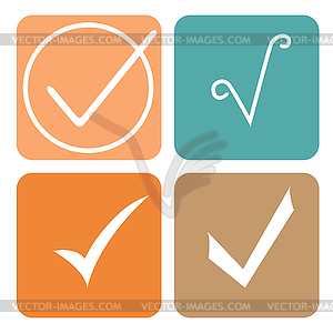 Check Marks icons - vector EPS clipart