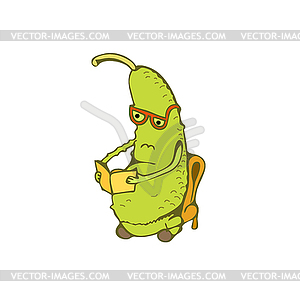 Cartoon cucumbe - vector image