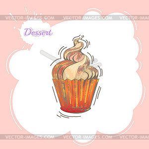 Cupcakes. Poster - royalty-free vector clipart