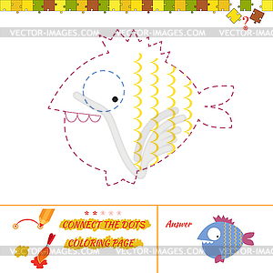 Connect dots picture - vector clipart