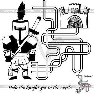 Funny Maze Game - vector clipart