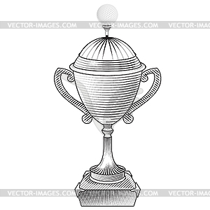 Golf trophy - vector clip art