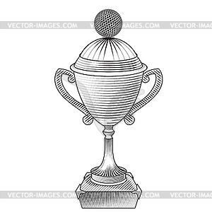 Golf trophy - vector clipart