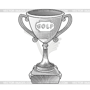 Golf trophy - vector image