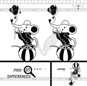 Find ten differences - vector image