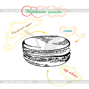 French macaron - vector clipart