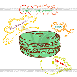 French macaron - vector clipart