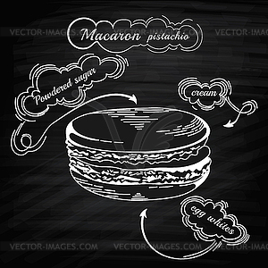 French macaron - vector image