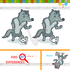 Find ten differences - vector image