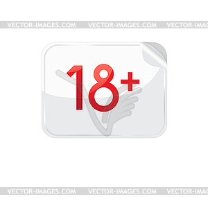Adults sign - color vector clipart