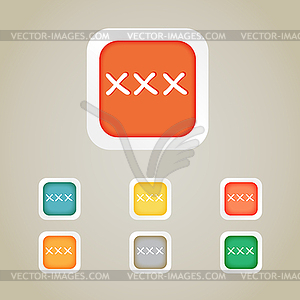 Adults sign - vector clipart
