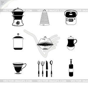 Utensils icons - vector image