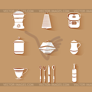 Utensils icons - vector clipart