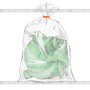 Cabbage. Hand drawing design elements - vector image