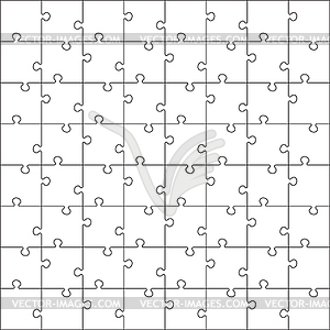 Seamless puzzle texture. Puzzle template - vector clipart