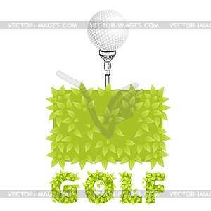 Golf tee with realistic ball - vector clipart