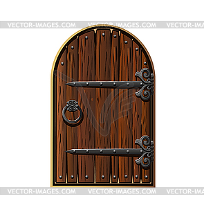 Wooden door - vector clipart