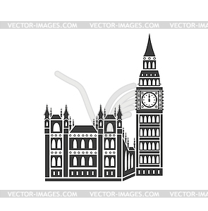 Westminster Palace and Big Ben - vector clip art