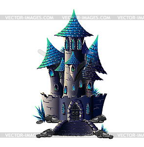 Темный замок - иллюстрация в векторном формате