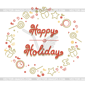 Happy holiday - vector clip art