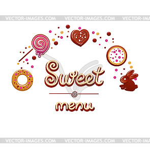 Sweet menu - vector image