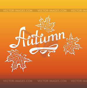 Autumn calligraphic - vector image