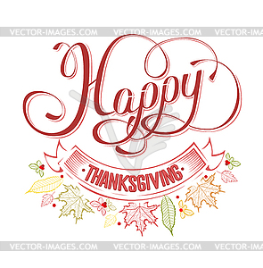 Happy Thanksgiving - vector clip art