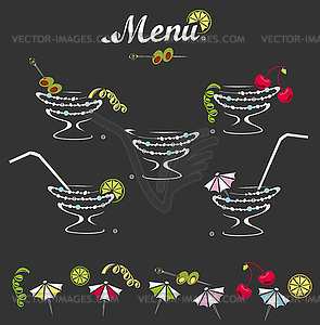 Cocktail menu - vector clipart