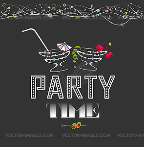 Party time poster - vector image